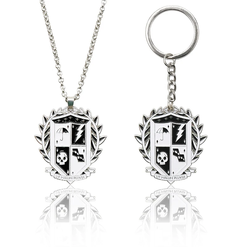 Fantasy American Drama Umbrella Academy Necklace The Umbrella Academy Badge Pendant Necklace Bead Chain Women Men Jewelry Gift