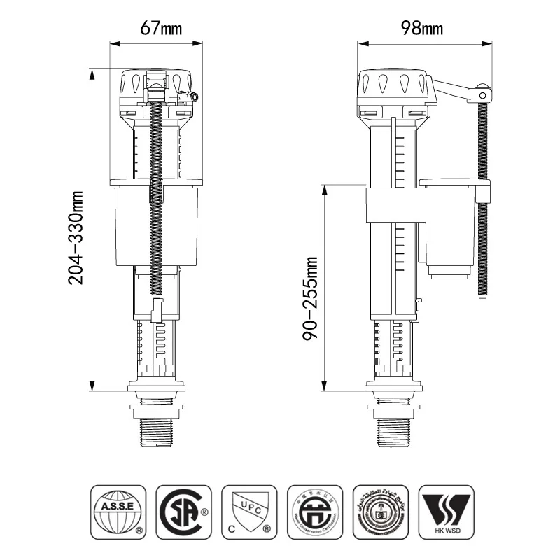 Bathroom ToiletToilet Inlet valve Mute Adjustable Tool Float Water tank Water dispenser Accessories Water valve