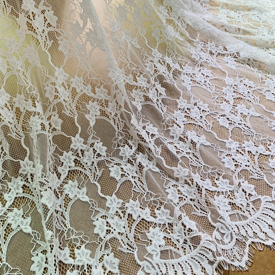 

Блестящее волокно для ресниц, толстая качественная кружевная ткань белого цвета, костюмное платье, шитье, кружево ручной работы, кружево для домашнего использования
