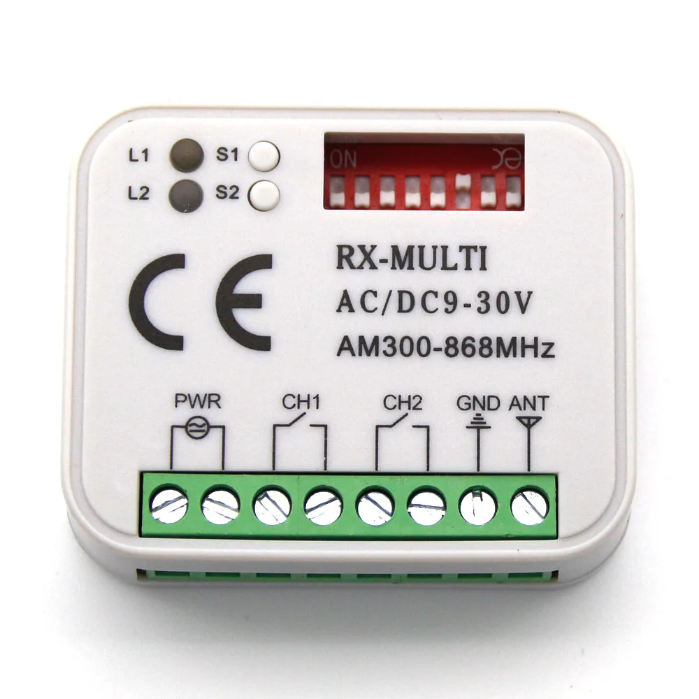 

RX MULTI 300-900MHz AC DC 9-30V Receiver HORMANN MARANTEC SOMMER Remote Receiver Controller 433MHz 868MHz