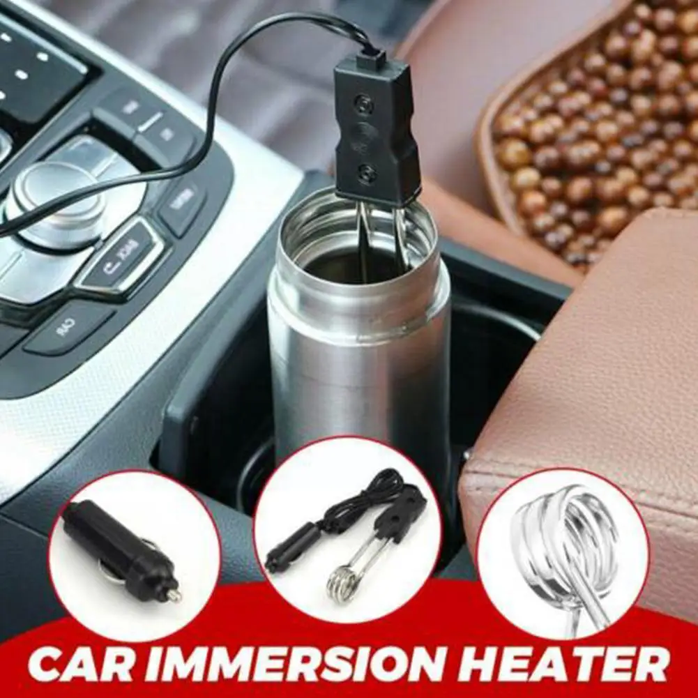 

Car Water Heater 12v/24v Portable Electric Car Immersion Picnic Mini Camping Heater Water Coffee Hot Water Travel Boiler Us S0o4