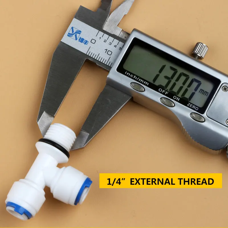 1/4 "Phía Nam Chỉ Nhanh Chóng Kết Nối 1/4" Ống Bằng Loại T Nước Hợp Với Hàn Kín Vòng Ngược thẩm Thấu Bể Cá Tee