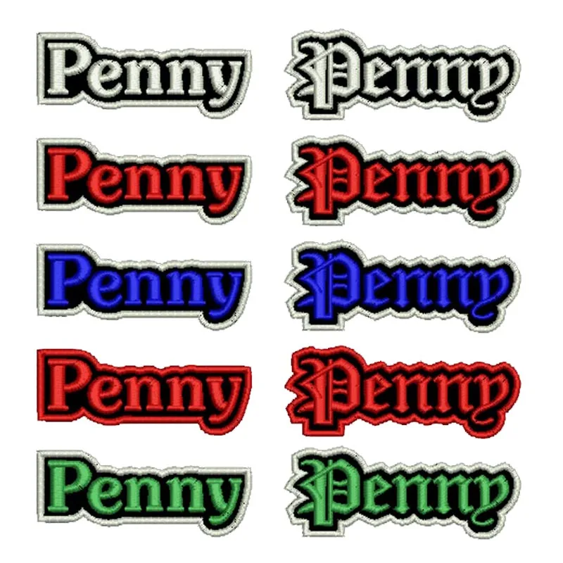 3 to 5 inches Wide Custom Embroidered Name Motorcycle Badge iron on Patch Biker sewing Tag Vest Personalized for clothes bag