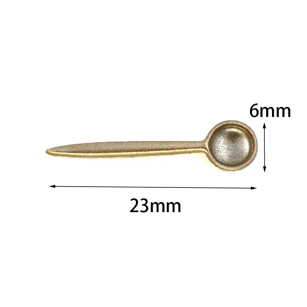 2Pcs 1/12 Dollhouse Miniature Accessories Mini Alloy Spoon Simulation Kitchen Stirring Spoon Model for Doll House Decoration