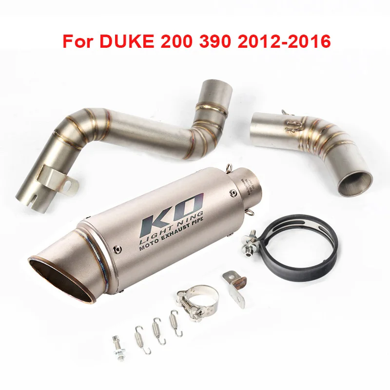 

Slip on Exhaust Pipe Muffler Escape System Middle Mid Link Tube Connection for KTM DUKE 200 390 2012 2013 2014 2015 2016