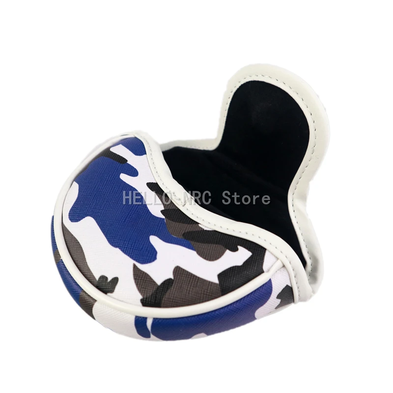 Golf Club Cover Headcovers camouflage for Putter PU Golf Mallet Head Covers Small Semicircle