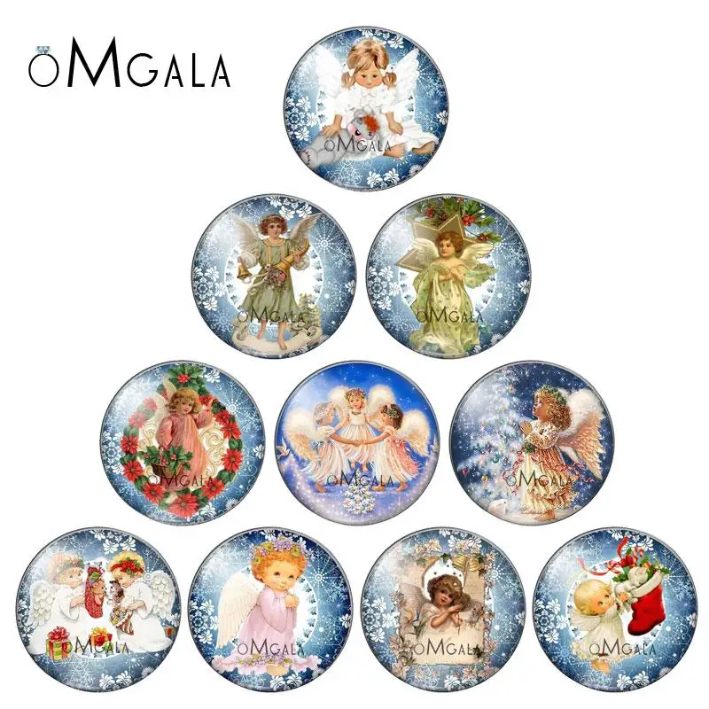 

Vintage Angel Baby Oil Painting 10/12/14/16/18/20/25mm Handmade Photo Glass Cabochons Pattern Domed Jewelry Making Accessories