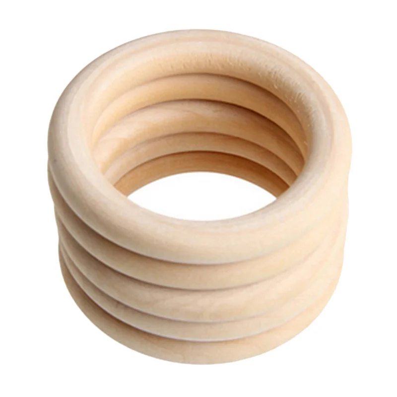 

10PCS 70MM Natural Wood Rings Circle Unfinished Natural Wooden Round Rings DIY Wood Craft Pendant Connectors Jewelry Making