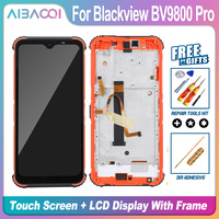 AiBaoQi New 6.3 Inch Touch Screen+2340x1080 LCD Display+Frame Assembly Replacement For Blackview BV9800 BV9800 Pro Android 9.0