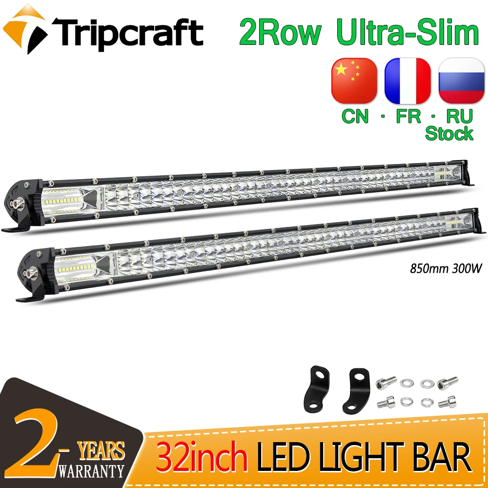 

Tripcraft Ultra Slim 32inch 300W LED Light Bar For Tractor 4X4 UAZ Offroad 4WD ATV Truck Car Extra Combo LED Work light Bar