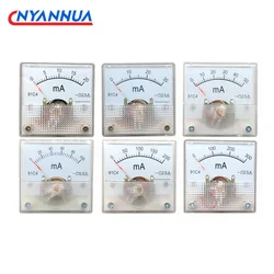 91C4-mA Pointer Type DC Milliamp Meter 20mA 30mA 50mA 100mA 200mA 300mA 500mA 45*45mm