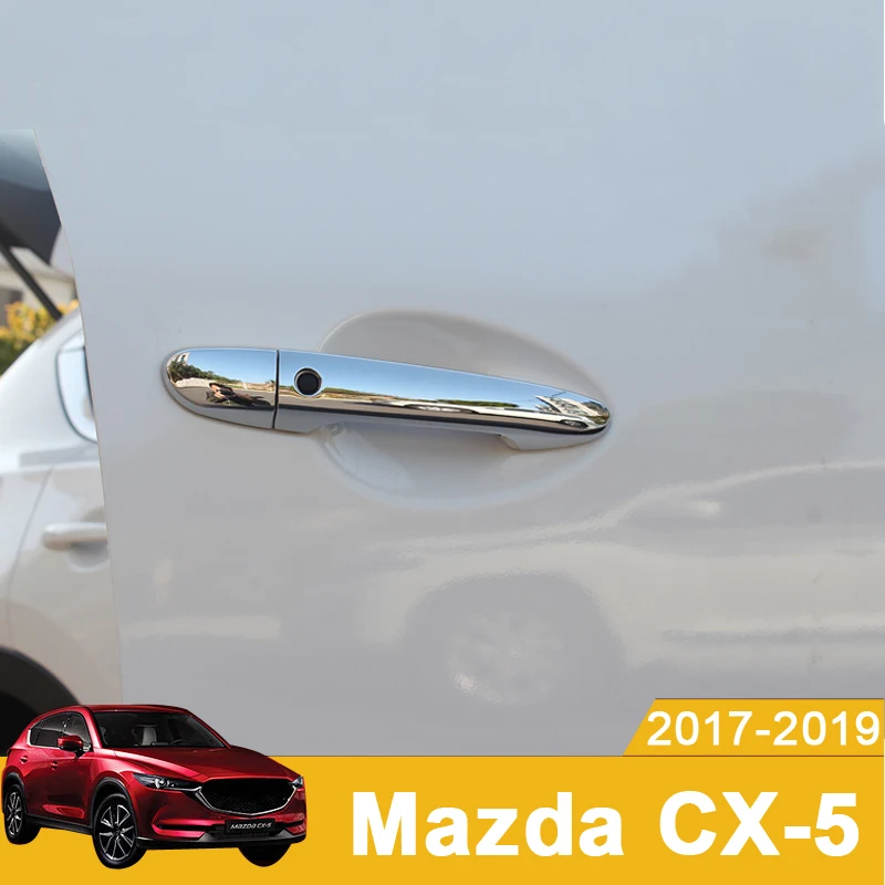 Maniglia esterna della porta esterna dell\'auto in fibra di carbonio Catch Cover protezione della ciotola della porta Trim Sticker per MAZDA CX-5 CX5