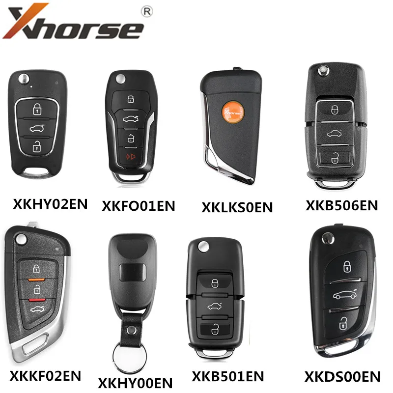 5pcs/lot Xhorse Wire Remotes XKHY02EN/XKFO01EN/XKLKS0EN/XKB506EN/XKKF02EN/XKDS00EN/XKB501EN/XKHY00EN for key Tool Max VVDI2