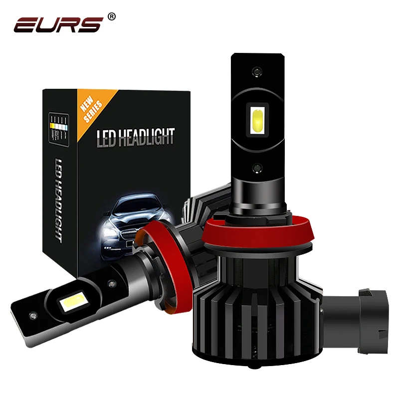 EURS H7 Fari Dell'automobile LED H11 led H1 H8 H9 H10 Mini HA CONDOTTO le luci Fendinebbia Auto Faro 6500K 9005 9006 nessun Errore Canbus HA CONDOTTO LA Lampada Lampadine