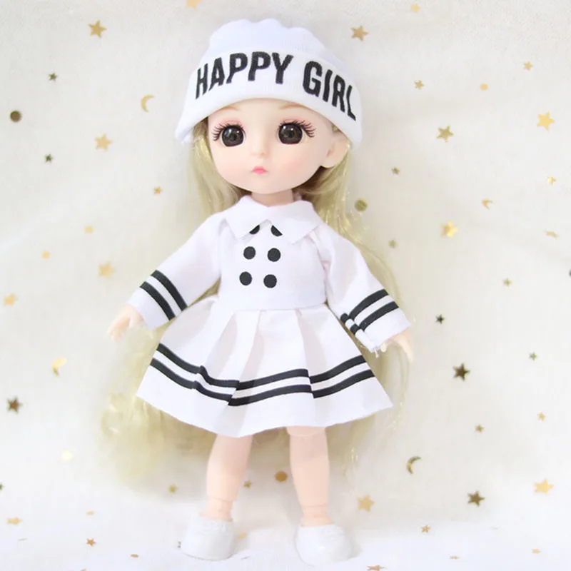 Anime Style Long Sleeve Mesh Dress Clothes Accessories Dress Up Fashion Doll for 1/12 Blyth Doll 16cm Girls Toys DIY Gift