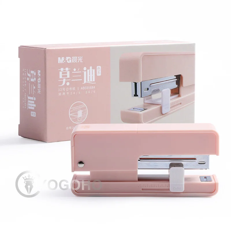 M&G Morandi Power Saving Stapler 24/6 12# Student Small Stapler Office Portable Hand-Held Book Binding Multifunctional Accessory