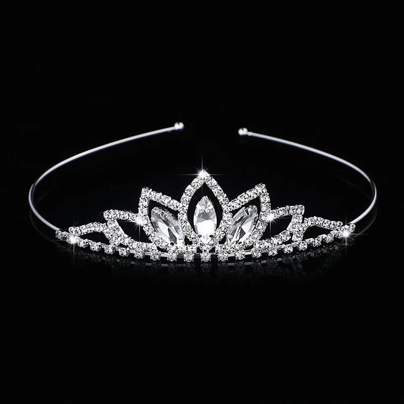 Kids Princess Crystal Tiaras and Crowns Children Girls Headband Bridal Wedding Hair Accessories Jewelry Tiaras