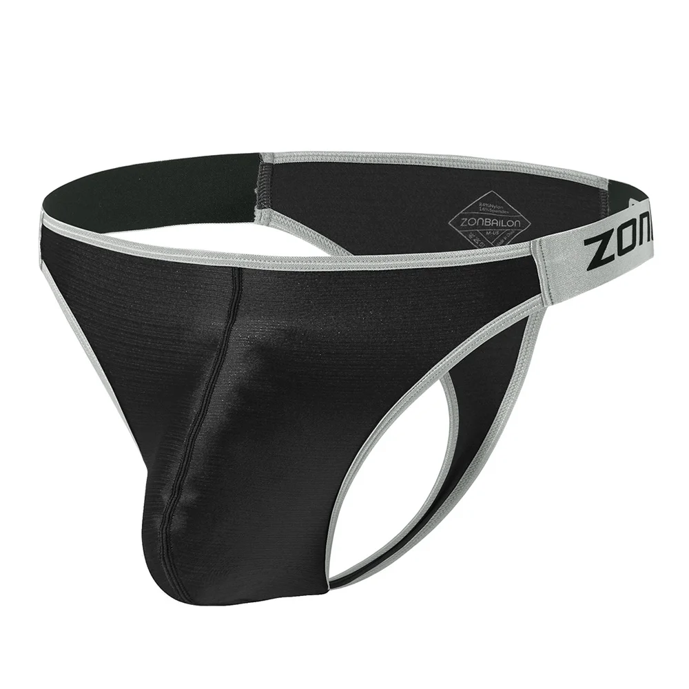 Zonbailon Mens Thong Sexy Bikini Low-Rise Breathable Men's T-back Gay Sissy U Pouch Gay Slip Men G-Srting