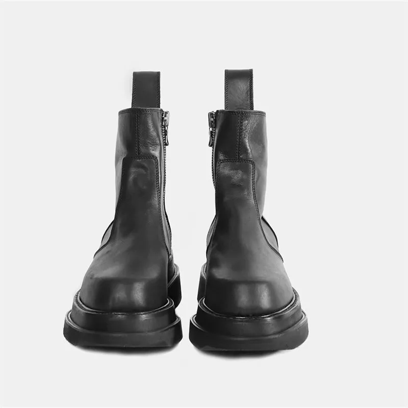 Men are riding boots han edition Martin boots, leather boots male hardy men and women lovers non-slip sole leather riding boots