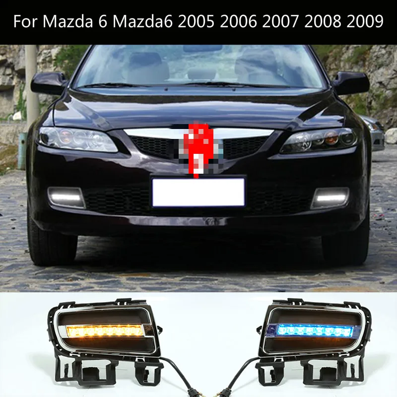 

1Pair DRL For Mazda 6 Mazda6 2005 2006 2007 2008 2009 Daytime Running Lights fog lamp cover headlight 12V Daylight