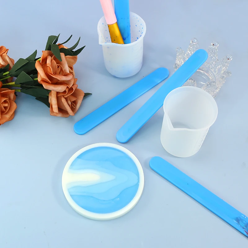 Silicone Stir Sticks Reusable Silicone Popsicle Sticks Tools for Mixing Resin, Epoxy, Liquid, Paint, Making Glitter Tumblers