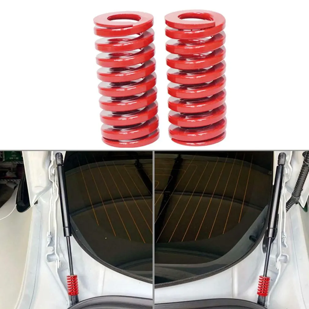 2Pcs 25mm OD Die Spring For Rear Trunk Tailgate Strut Support Left Bars Red For Tesla Model 3 2017 2018 2019 2020