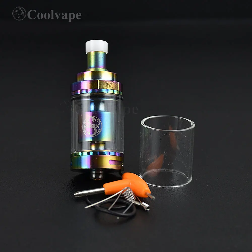 ไซเรน V2 GTA MTL RTA 22 มม./24 มม.Rebuildable ถัง RTA ขดลวดเดี่ยว 2 ml/4.5 ml rta การไหลของอากาศ Atomizer vs เกลือ RTA mtl rta kayfun v5