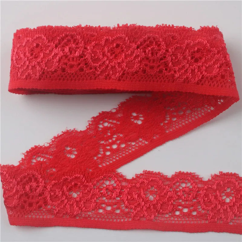 Hot Sale 5 Yards Elasticity Lace Ribbon Tape 22mm Lace Trim Underwear Sewing DIY Embroidery DIY Accessories