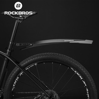 ROCKBROS Bicycle Mudguard Soft Mountain Bike Tail Fenders Wide Front and Rear Wings Adjustable Mud Guards Set