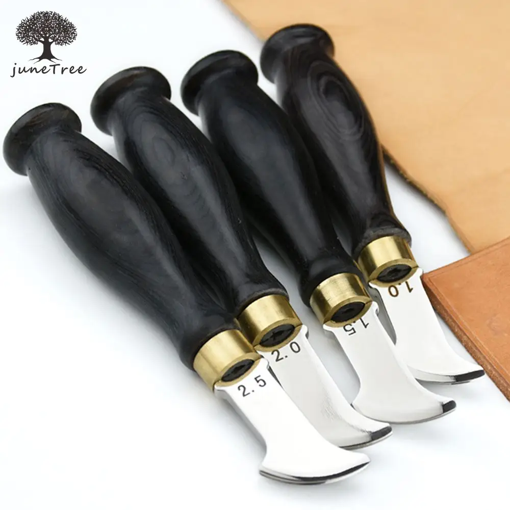 Leather Edge Creaser Leathercraft Edge Creasing Tool, Edge Marking Leather Craft Black Wood Handle Tools Hot Cold Press