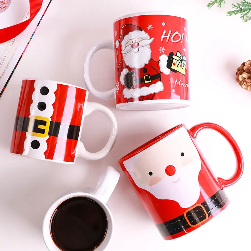 

Christmas Mug Santa Claus Mug Ceramic Coffee Cup Straight Cup Cartoon Cute Tea Cup Kawaii Coffee Mug Home Decor Christmas Gift