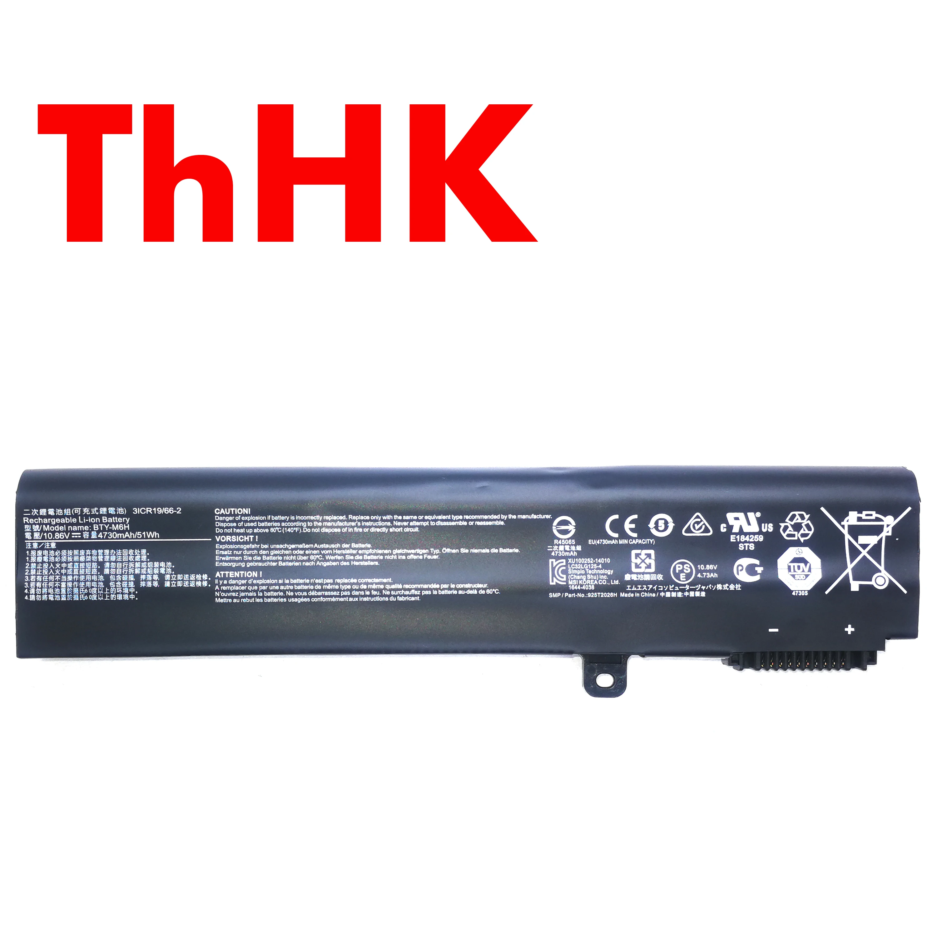 Genuine Original BTY-M6H Laptop Battery For MSI GE62 GE63 GE72 GE73 GP62 GL62 GL72 GT62VR PE60 PE70 MS-16J1 MS-1795 MS-16J3