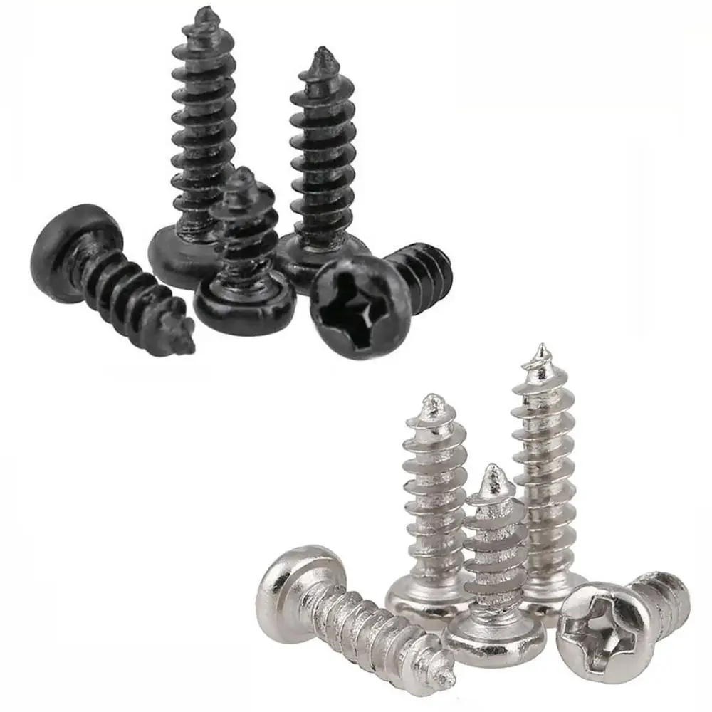 

Mini Phillips Pan Head Self Tapping Screws M1-M3 Cross Round Head Tapping Electronic Small Bolts Nickel /Black Zinc Plated