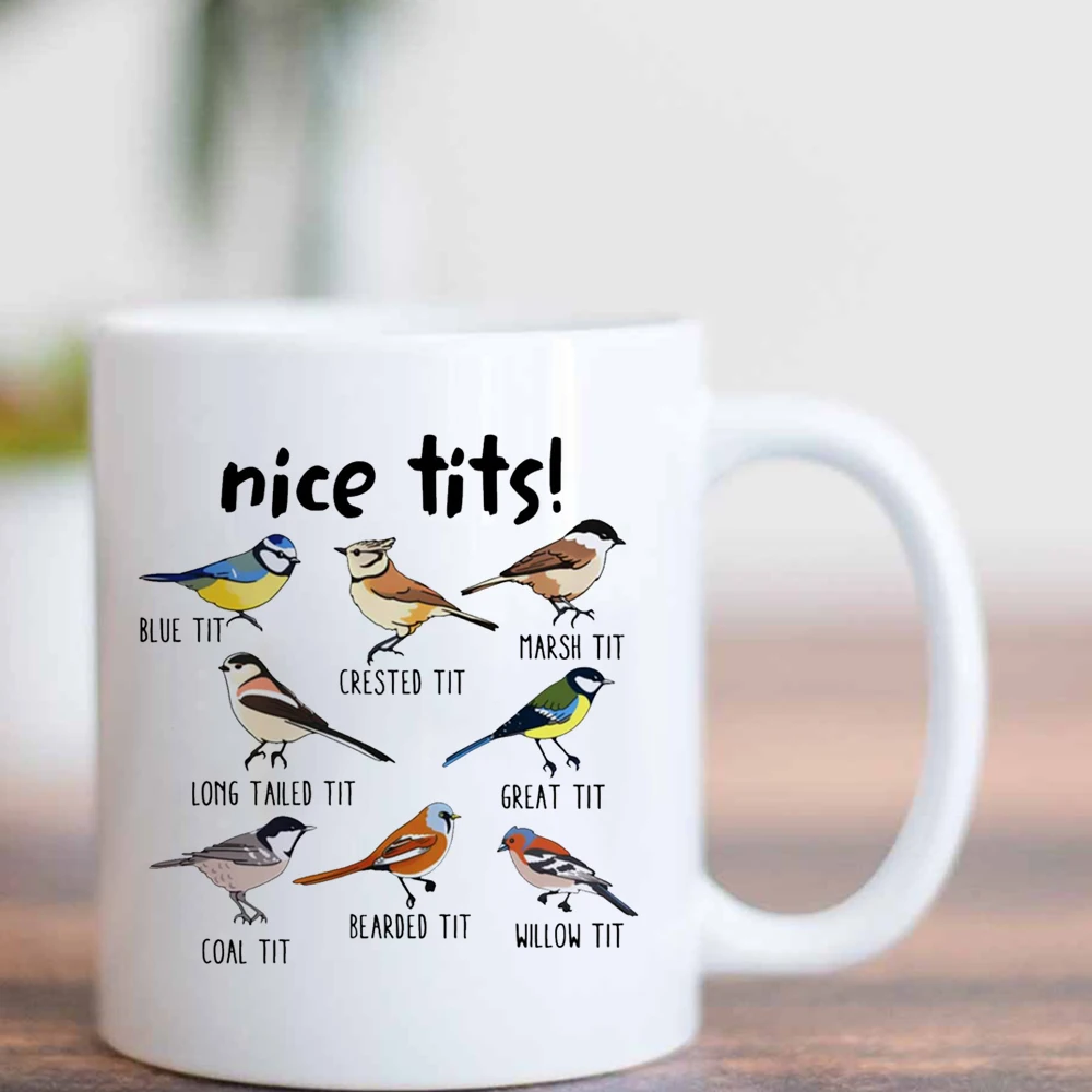 Đẹp ÂU Titishop Cốc Cà Phê Cốc Gốm Sữa Trà Chim Người Yêu Động Vật Bảo Vệ Quà Tặng Sinh Nhật