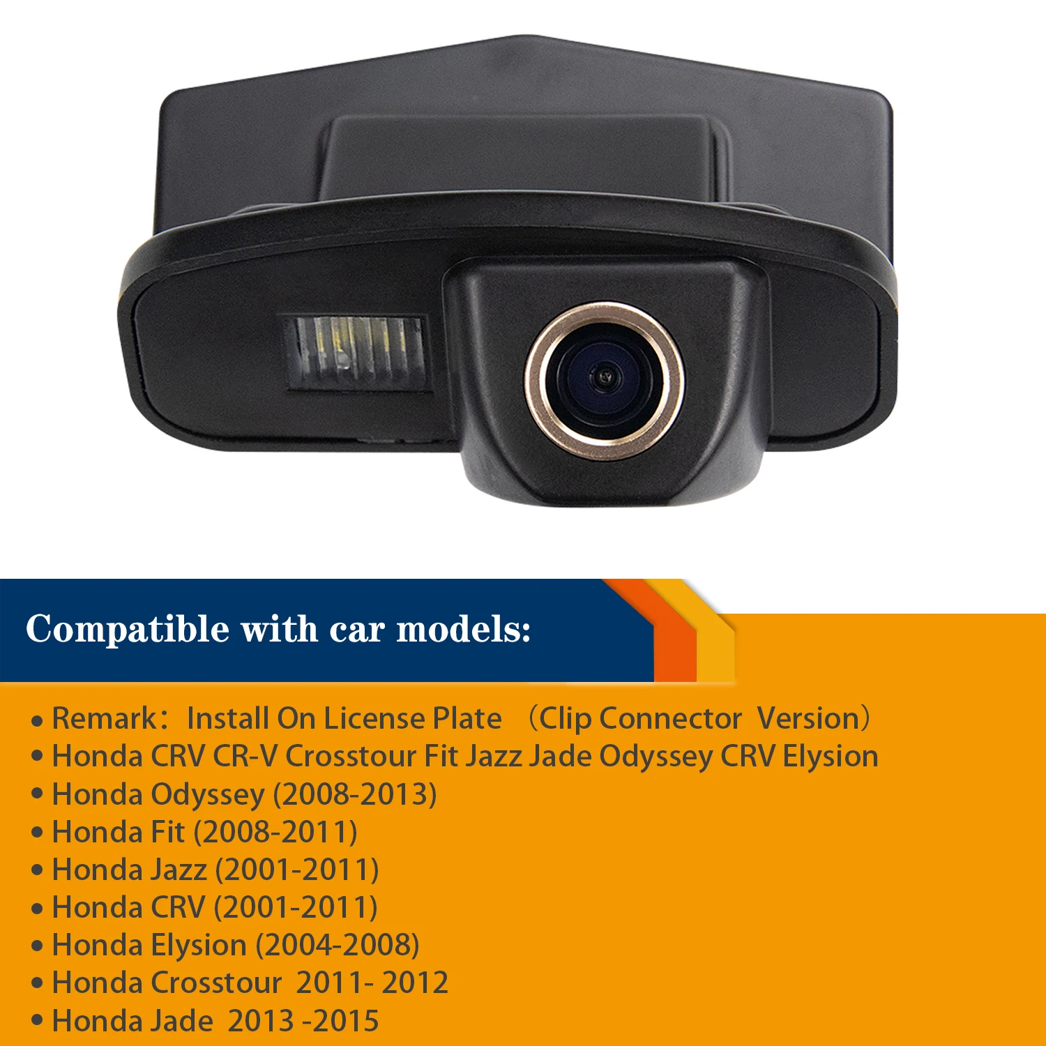 HD Misayaee Car Rear View Backup Camera License Plate Light for Honda Jade Fit Hatchback Crosstour Odyssey CRV C-RV