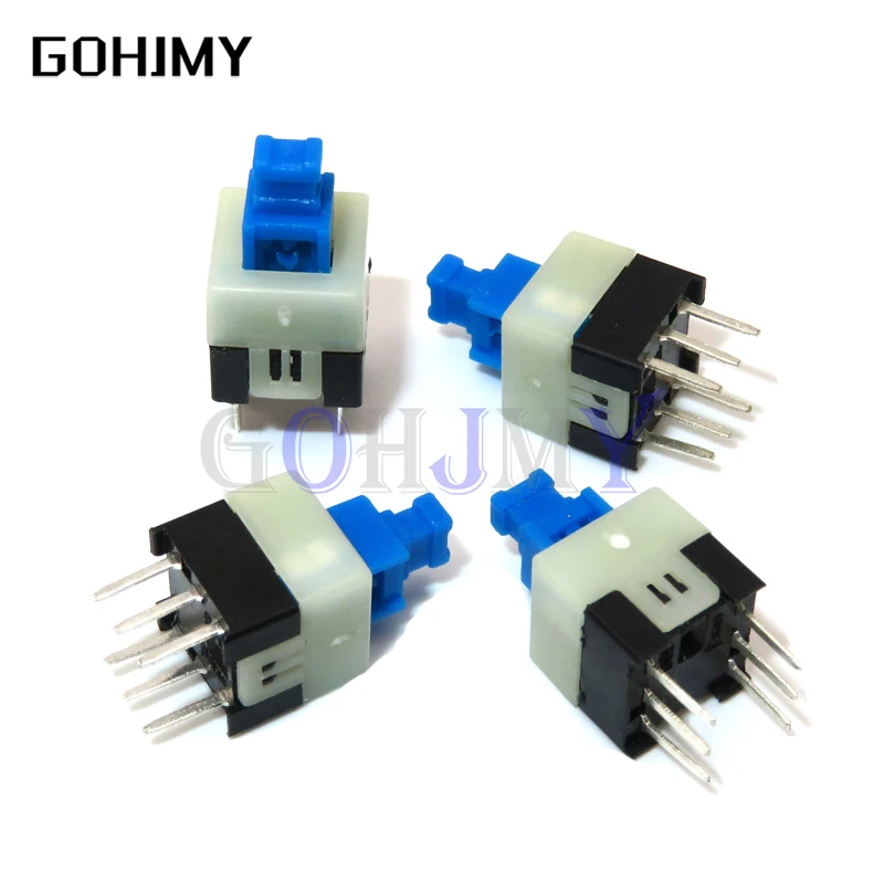 10PCS/LOT 5.8*5.8 7*7 8*8 8.5*8.5mm Self Locking Push Tactile Power Micro Switch Kit 6 Pin Button Switches