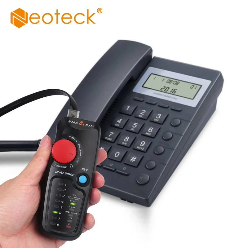 Neoteck Dual Mode Wire Tracker RJ11 RJ45 Multifunctional Cable Tester for Ethernet LAN Network Cable Collation Telephone Wire