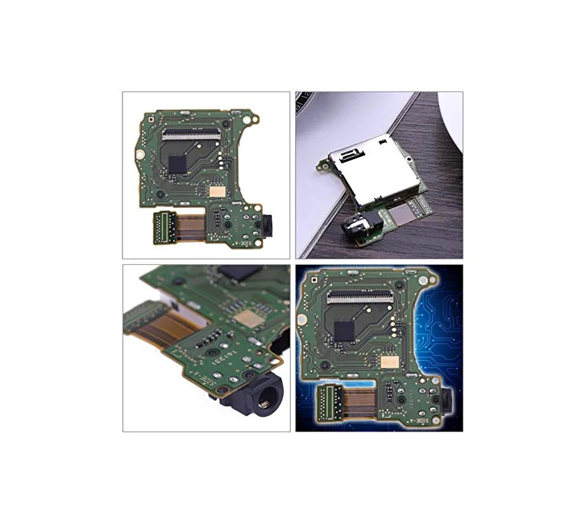 Slot Soket Kartu Game dengan Soket Earphone Headset Komponen Perbaikan Pengganti PCB Motherboard untuk Konsol Game Nintendo Switch