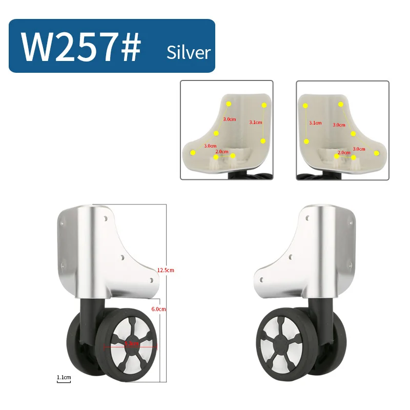 360 Degree Rotating Luggage Case Universal Wheel Replacement Travel Cosmetic Case Wheel Repair Luggage Case Caster Accessories