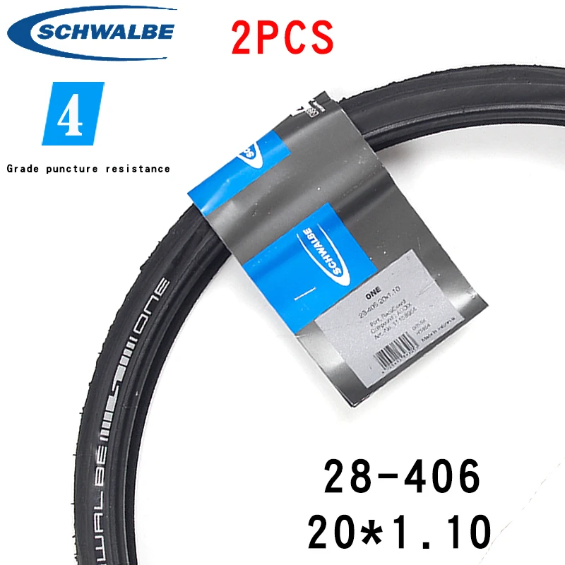 Schwalbe one 20 inch 451 20*1 1/8 steel wire yellow edge outer