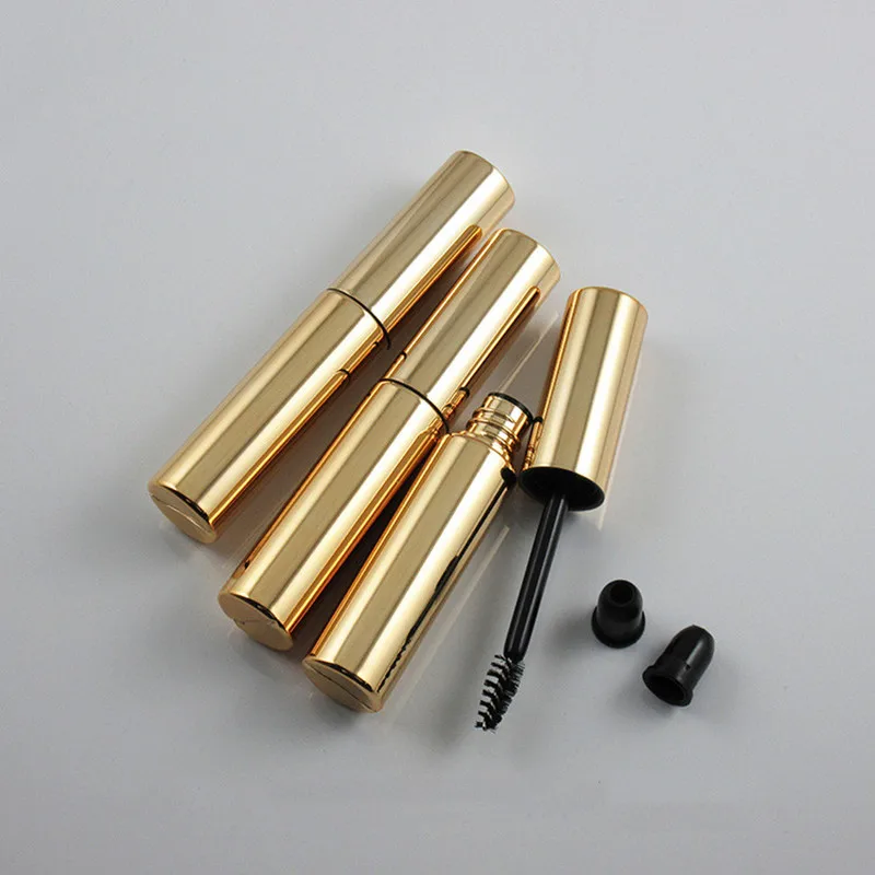 Wholesale 8ml Empty Eyeliner Tubes Gold Mascara Bottles Eyelash Gel Bottle VE Oil Growth Fluid Containers Eye Makeup Package