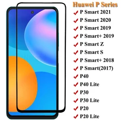 Full Cover Protective Glass For Huawei P Smart 2021 2020 2019 2018 2017 Screen Protector For Huawei P Smart Z S P40 P30 P20 Lite