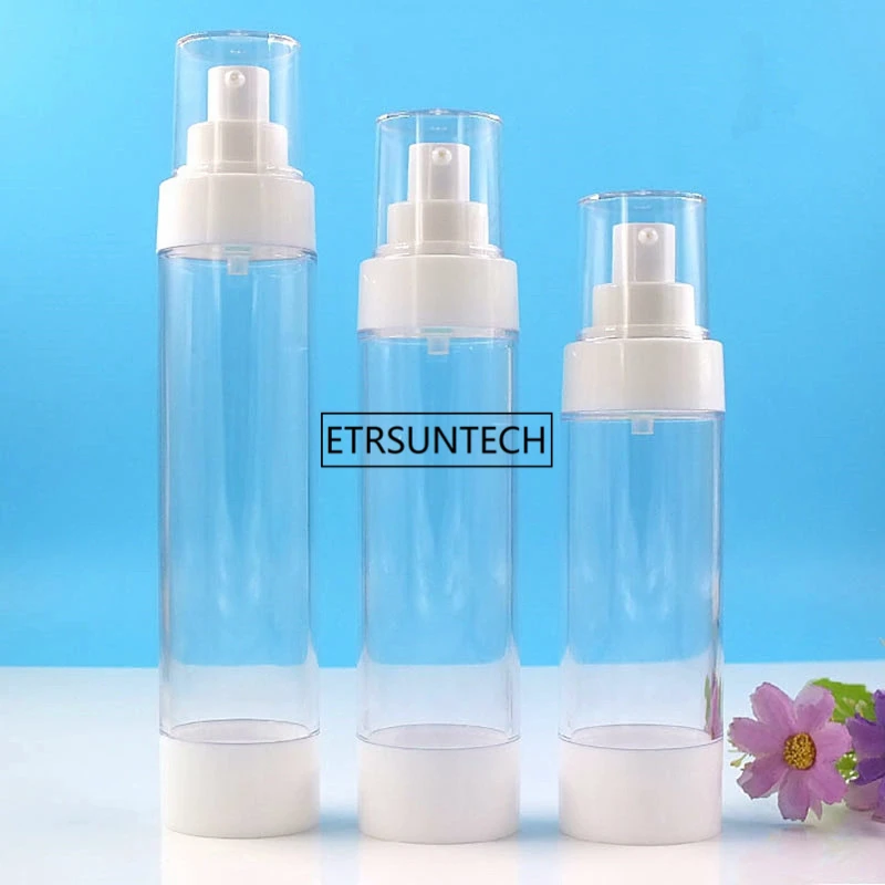 100pcs 80ml/100/120ml Transparent Airless Pump Perfume Vacuum Lotion Bottle Plastic Travel Bottle Refillable Bottles F3619