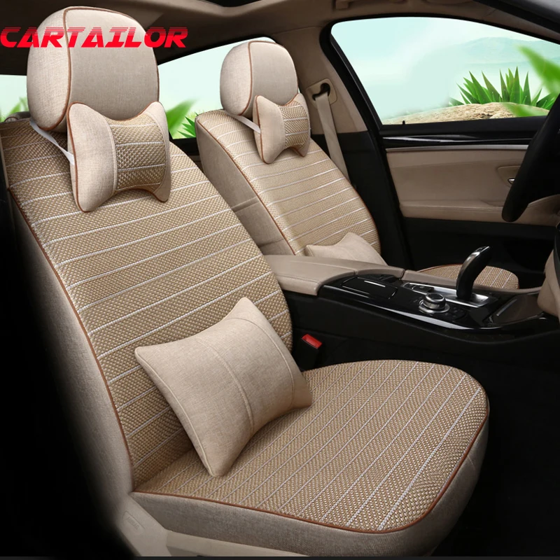 

CARTAILOR New Car Seat Cushion Covers Linen Styling Seat Cover for Land Rover Discovery 3 Car Seat Covers Cars Seat Protectors