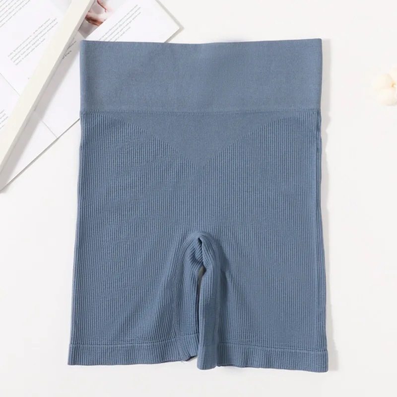 Seamless Shorts For Women Sports Safety Short Pants High Waist Panties Shorts Ribbed Hips Lift Underwear Female Underpants image 4