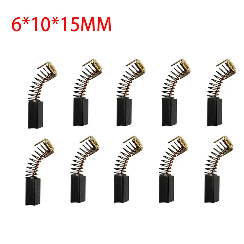 6*10*15mm Electric Motor Tool Carbon Brushes Power Tool Graphite Copper Carbon Brushes Set Spare Parts Replacement