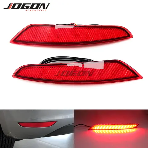 폭스바겐 폭스바겐 골프 6 MK6 VI 2009-2013 NOT R GTI용 LED 리어 범퍼 다이내믹 방향 지시등 반사판, 안개등 램프
