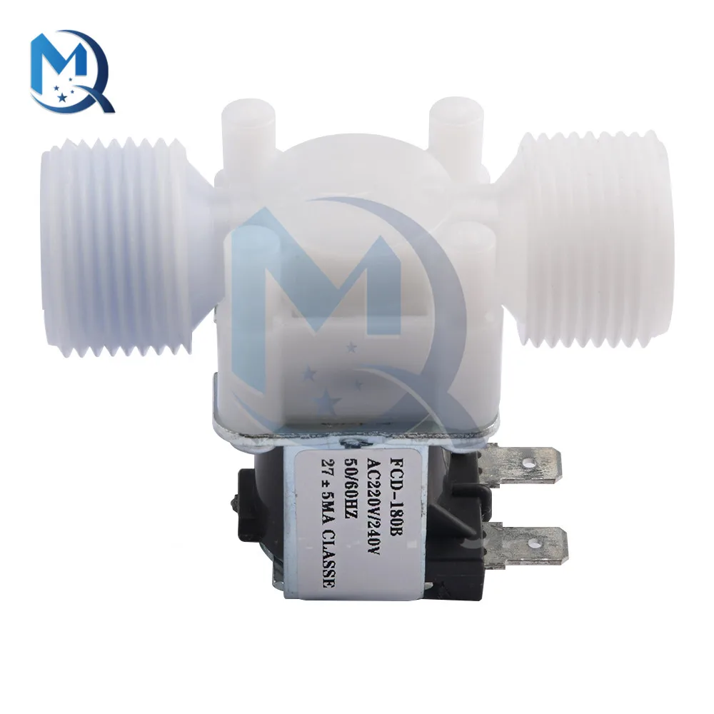 Solenoid Valve Switch Flat Angle Type Normally Closed Inlet Solenoid Valve Switch 3/4 DC12V DC24V AC220-240V for Water Dispenser