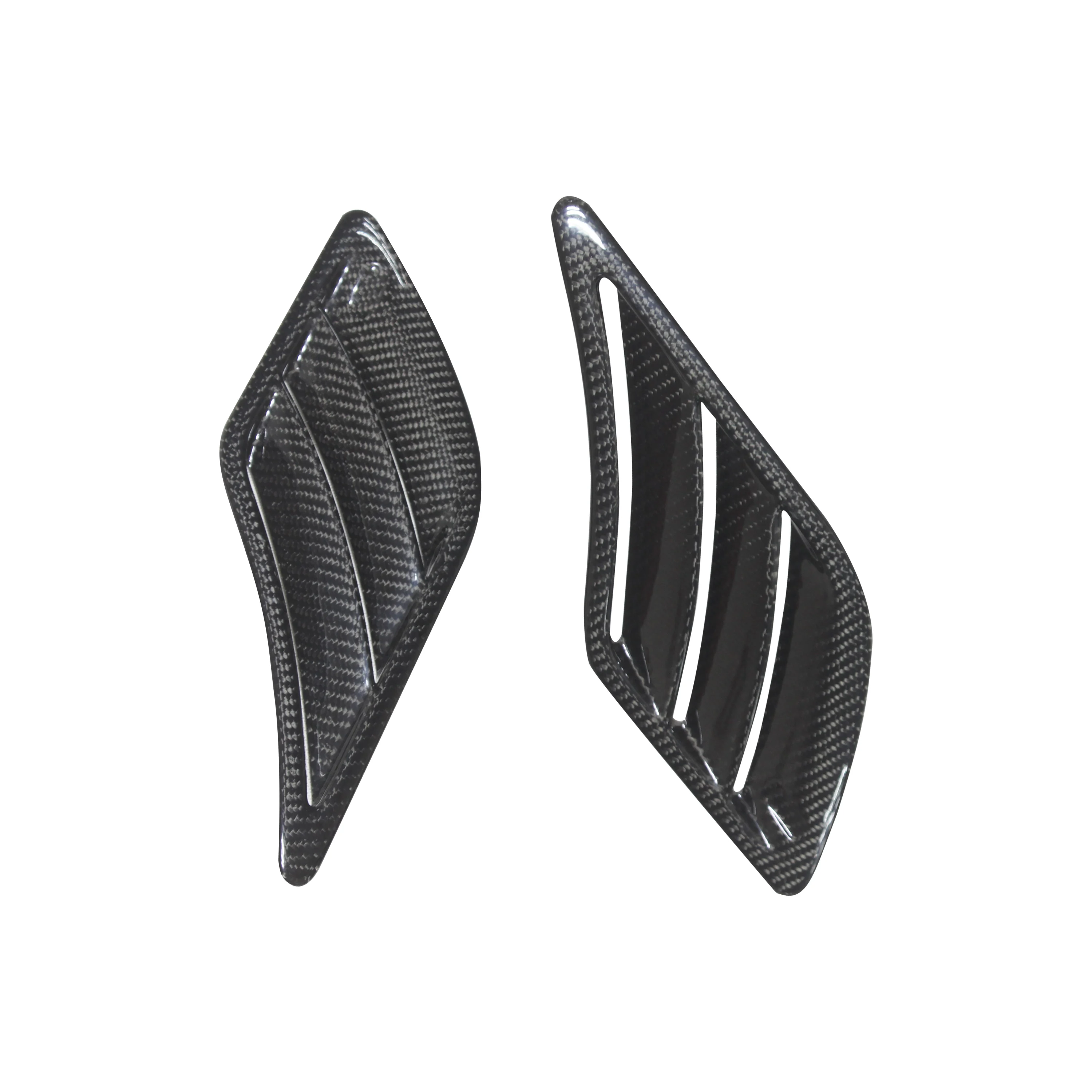 2PCS LHD RHD Car Styling Real Carbon Fiber Side Fender Fin Vent Trim Cover Stiker For Audi A5 B8 2005-2009 Exterior Moulding