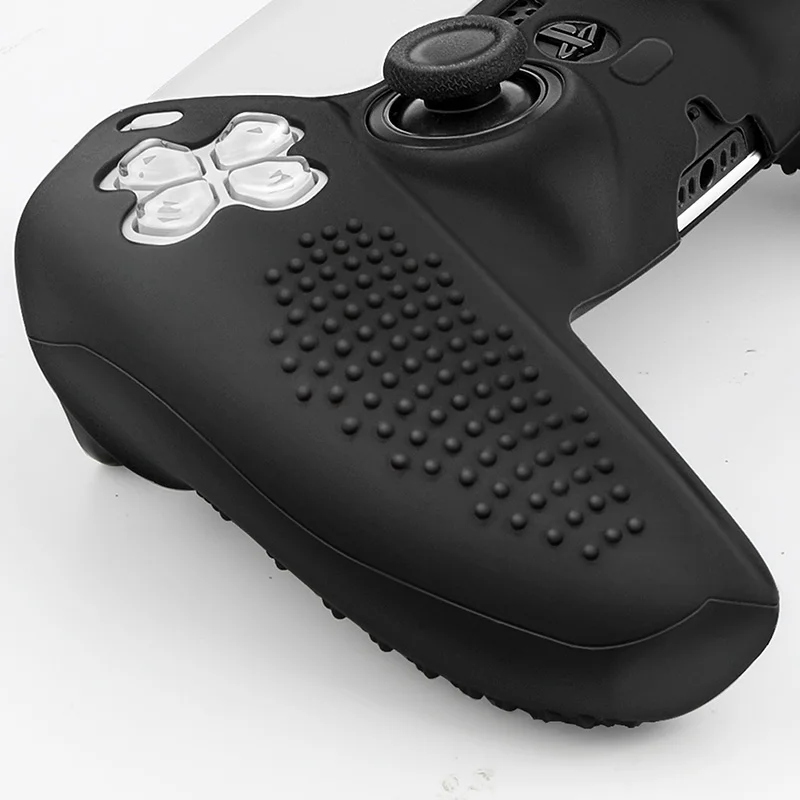 غطاء سيليكون مضاد للانزلاق لجهاز تحكم PS5 لبلاي ستيشن 5 الجلد Dualshock 5 ps5 اكسسوارات الإبهام قبضة المقود قبعات